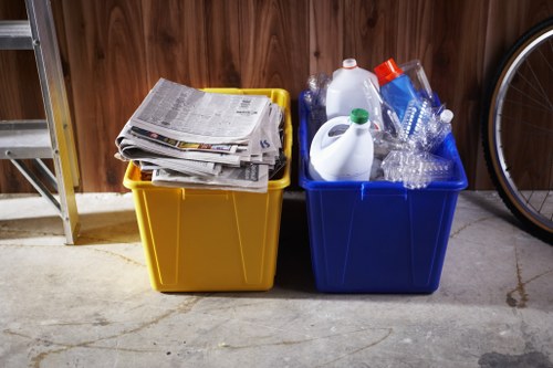 Residential waste bins ready for collection in Haringey