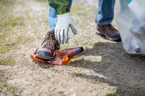 Professional waste clearance team at work